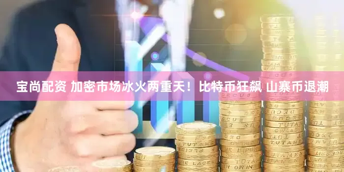 宝尚配资 加密市场冰火两重天！比特币狂飙 山寨币退潮